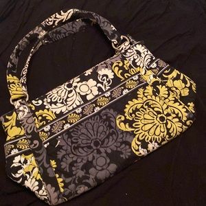 Vera Bradley bag! Black, white & tan with a pop of bright green!! GORGEOUS BAG!